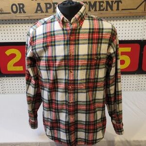 Y2K Lands End Flannel Button Up M/L